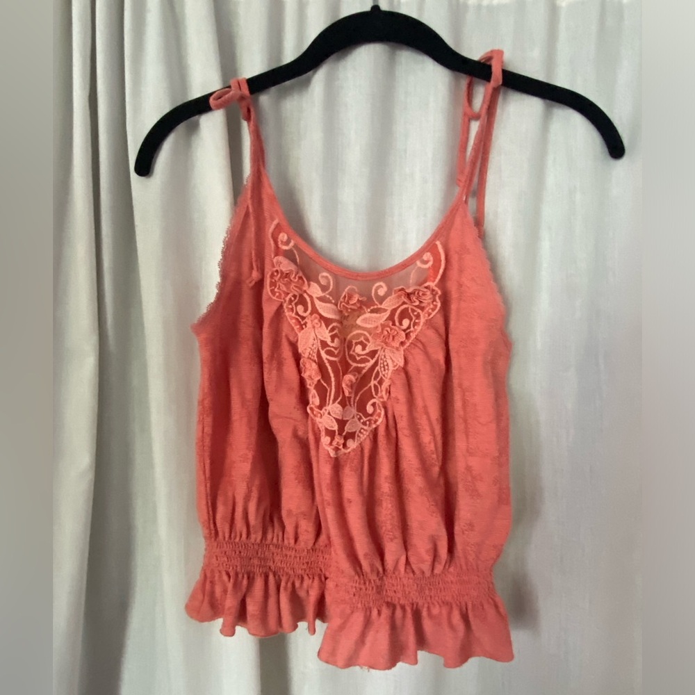Free People Coral 🪸 Crop Top Size Woman’s XS (runs large)